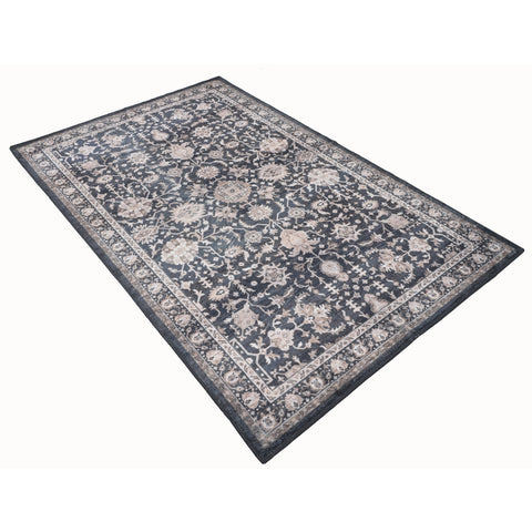 Bibb Home Washable Flannel Printed Area Rug with Latex Back 3x5 ft