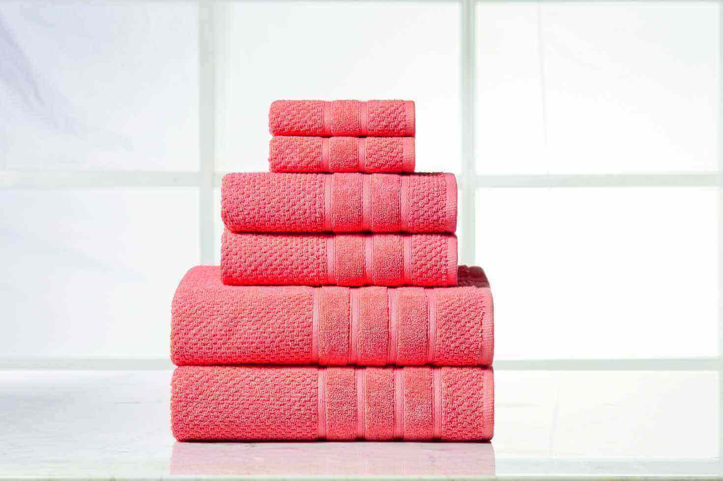 Popcorn Carol Colour of 6 Piece Egyptian Cotton Towel Set