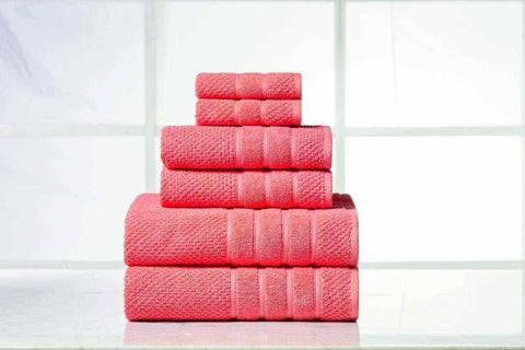 Popcorn Carol Colour of 6 Piece Egyptian Cotton Towel Set