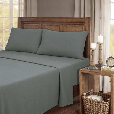 Kathy Ireland 100% Turkish Cotton Solid Flannel Sheet Set