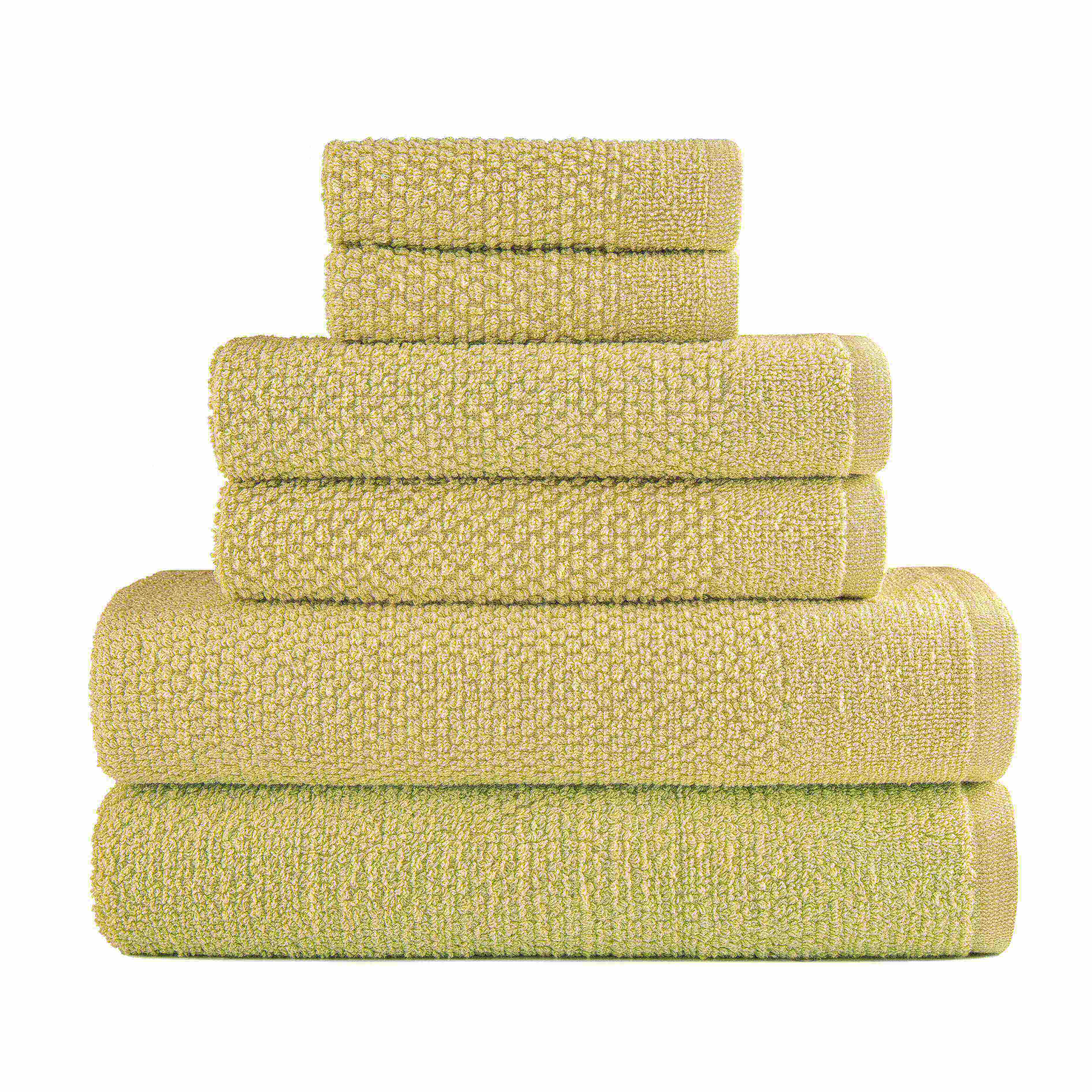 Spearmint Colour of Dan River 6 Piece Popcorn Cotton Bath Towel Set