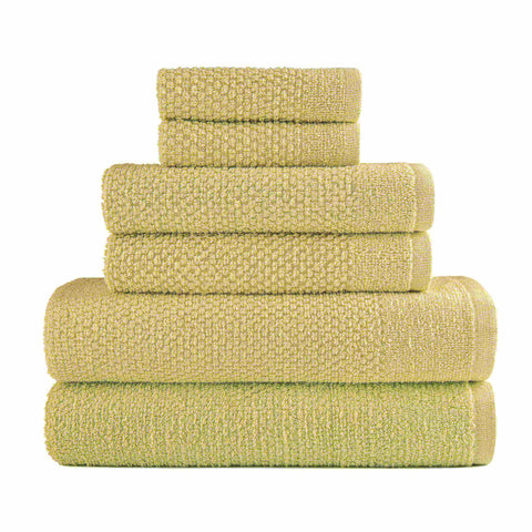 Spearmint Colour of Dan River 6 Piece Popcorn Cotton Bath Towel Set