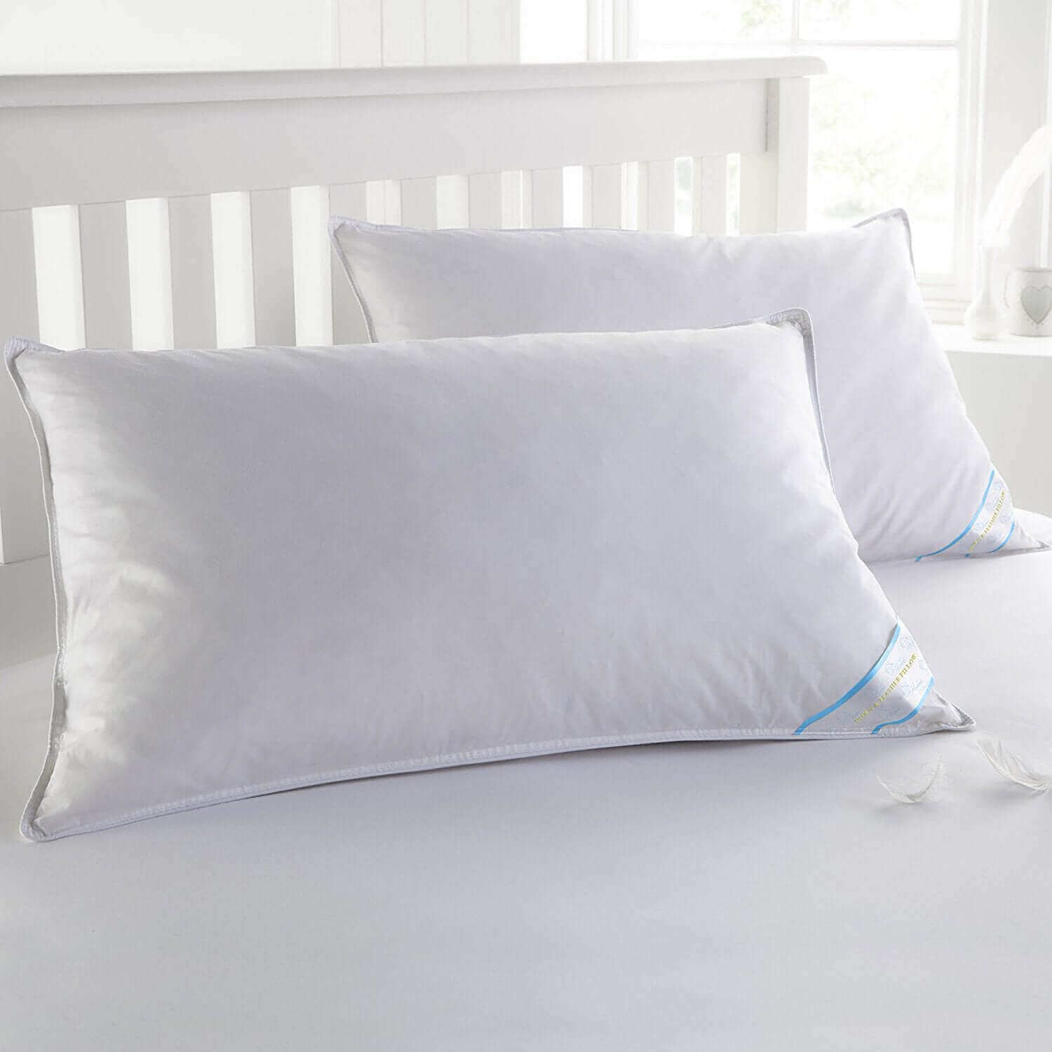 2 Pack Feather Cotton Pillow Set. - Smartmarts