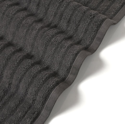 Bibb Home 4 Pack Ribbed Egyptian Cotton Bath Towel Set