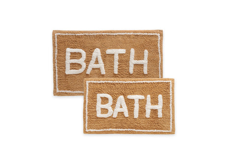 ST Mary’s 2 Piece 100% Cotton Tufted Bath Rug Set with Latex Backing