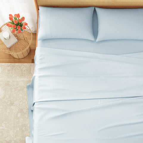 Patina Vie Maison Pre-Washed Microfiber Ultra-Soft Solid Bed Sheet Set