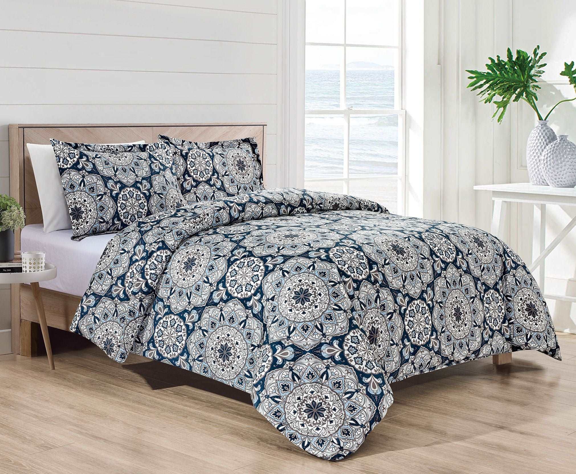 Bibb Home 4 pc Duvet & Down Alternative Comforter Set